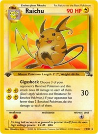 Raichu 29/62 · 1st Edition