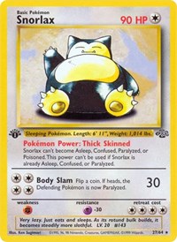 Snorlax 27/64 · 1st Edition