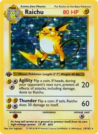 Raichu 014/102 · 1st Edition