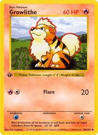 Growlithe 028/102 · 1st Edition