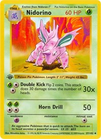 Nidorino 037/102 · 1st Edition