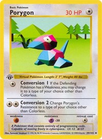 Porygon 039/102 · 1st Edition