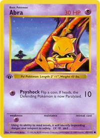 Abra 043/102 · 1st Edition
