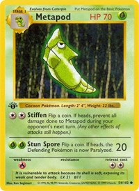 Metapod 054/102 · 1st Edition