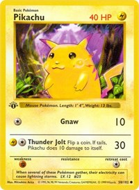 Pikachu 058/102 · 1st Edition