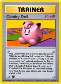 Clefairy Doll 070/102 Base Set (Shadowless) 1st Edition Pokémon card