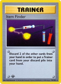 Item Finder 074/102 Base Set (Shadowless) 1st Edition Pokémon card