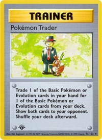 Pokemon Trader 077/102 Base Set (Shadowless) 1st Edition Pokémon card