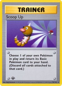 Scoop Up 078/102 Base Set (Shadowless) 1st Edition Pokémon card