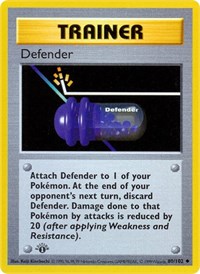 Defender 080/102 Base Set (Shadowless) 1st Edition Pokémon card
