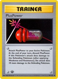 PlusPower 084/102 Base Set (Shadowless) 1st Edition Pokémon card