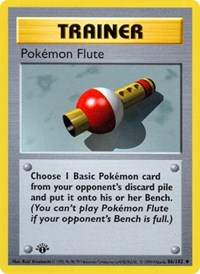 Pokemon Flute 086/102 Base Set (Shadowless) 1st Edition Pokémon card