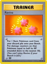 Revive 089/102 Base Set (Shadowless) 1st Edition Pokémon card
