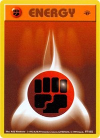 Fighting Energy 097/102 Base Set (Shadowless) 1st Edition Pokémon card