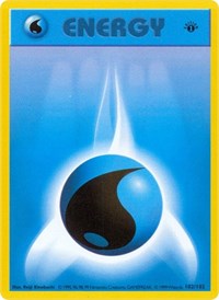 Water Energy 102/102 Base Set (Shadowless) 1st Edition Pokémon card