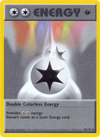 Double Colorless Energy 096/102 Base Set (Shadowless) 1st Edition Pokémon card