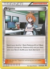Brigette 134/162 BREAKthrough Reverse Holo Pokémon card