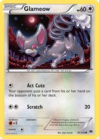 Glameow 93/122 · Reverse Holo