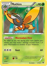 Mothim 4/124 · Reverse Holo