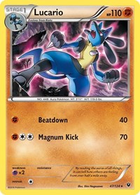 Lucario 47/124 · Reverse Holo