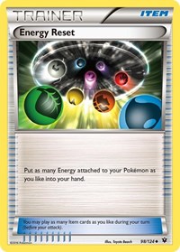 Energy Reset 98/124 Fates Collide Reverse Holo Pokémon card