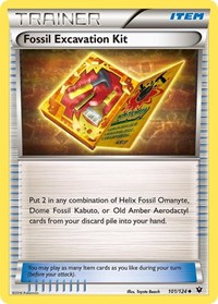 Fossil Excavation Kit 101/124 Fates Collide Reverse Holo Pokémon card