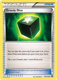 Greedy Dice 102/114 Steam Siege Reverse Holo Pokémon card