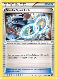 Steelix Spirit Link 106/114 Steam Siege Reverse Holo Pokémon card