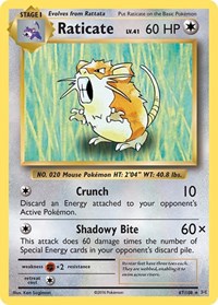 Raticate 67/108 · Reverse Holo