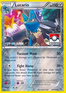 Lucario (Pokemon League) [2nd Place] 063/124 · Reverse Holo