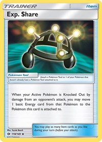 Exp. Share 118/149 SM Base Set Reverse Holo Pokémon card