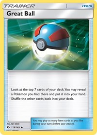 Great Ball 119/149 SM Base Set Reverse Holo Pokémon card