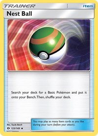 Nest Ball 123/149 SM Base Set Reverse Holo Pokémon card