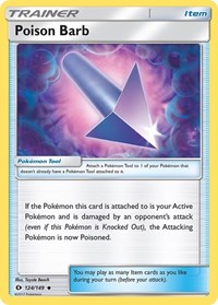 Poison Barb 124/149 SM Base Set Reverse Holo Pokémon card
