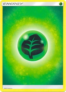 Grass Energy (2017 Unnumbered) SM Base Set Reverse Holo Pokémon card