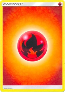 Fire Energy (2017 Unnumbered) SM Base Set Reverse Holo Pokémon card