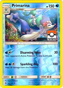 Primarina (Pokemon League) 041/149 · Reverse Holo