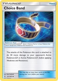 Choice Band 121/145 Guardians Rising Reverse Holo Pokémon card