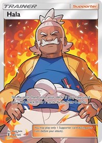 Hala Full Art 143/145 Guardians Rising Pokémon card