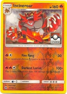 Incineroar (Pokemon League) 026/149 · Reverse Holo