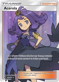 Acerola Full Art 142/147 Burning Shadows Pokémon card