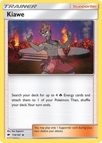Kiawe 116/147 Burning Shadows Reverse Holo Pokémon card