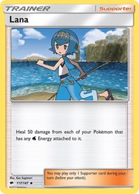 Lana 117/147 Burning Shadows Reverse Holo Pokémon card