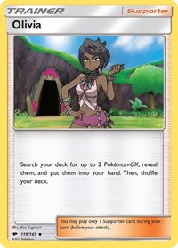 Olivia 119/147 Burning Shadows Reverse Holo Pokémon card