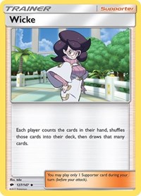 Wicke 127/147 Burning Shadows Reverse Holo Pokémon card