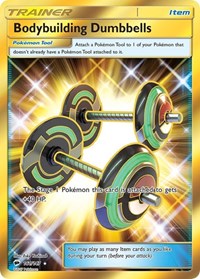 Bodybuilding Dumbbells Secret 161/147 Burning Shadows Pokémon card