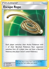 Escape Rope 114/147 Burning Shadows Reverse Holo Pokémon card