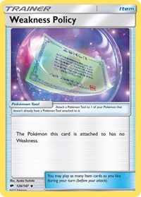 Weakness Policy 126/147 Burning Shadows Reverse Holo Pokémon card