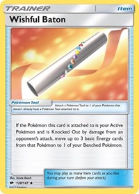 Wishful Baton 128/147 Burning Shadows Reverse Holo Pokémon card