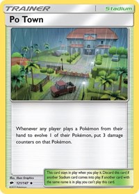 Po Town 121/147 Burning Shadows Reverse Holo Pokémon card